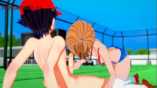 Pokemon Hentai 3D - Misty x Ash. Handjob, Blowjob & Fuck with cum inside - Anime Porn