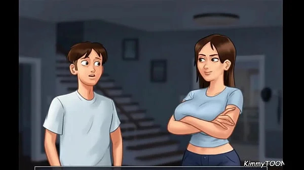 Summertime Saga - College girl rides huge cock in dorm room