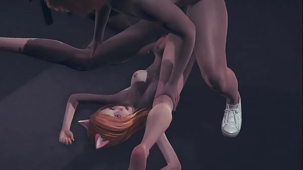 Hentai Uncensored - Two Kitty girls with two boys fucking - Japanese Asian Manga Anime Film Game Porn