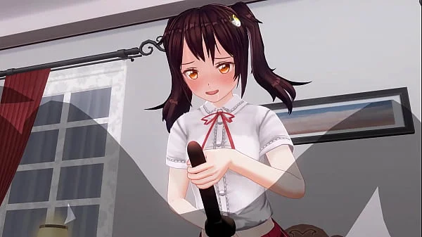 無修正アニメ　いもーとがアナルを責めながら、寸止め手こきオナサポ