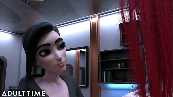 F.U.T.A. Sentai Squad | Big Tit Redhead's Futanari Cock Gushes with Cum During Creampie