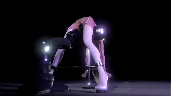 Blonde Girl on a BDSM Sex machine | 3D Porn